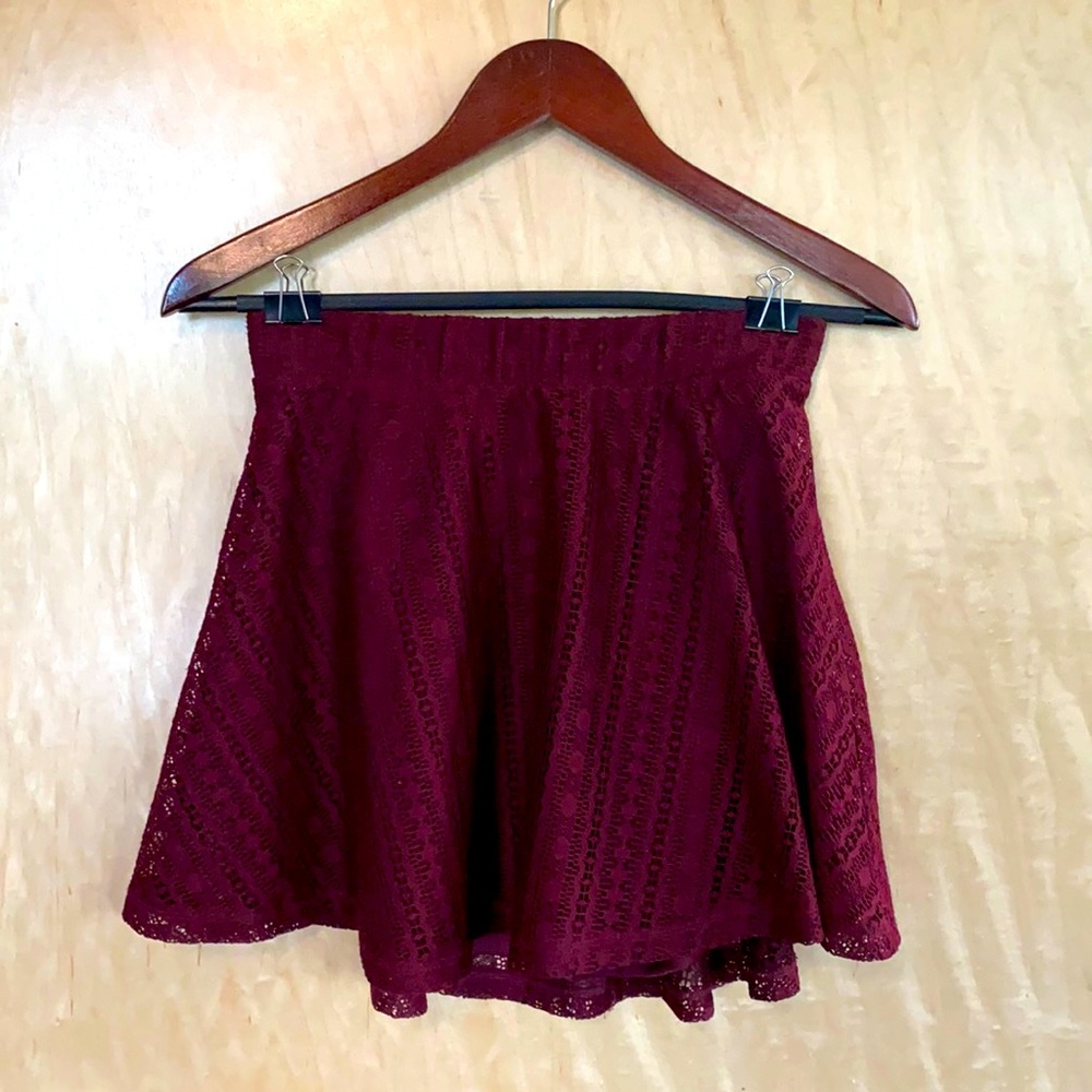 Full Tilt | maroon flare skater skirt